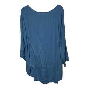 Blue linen Italian made Women's Top